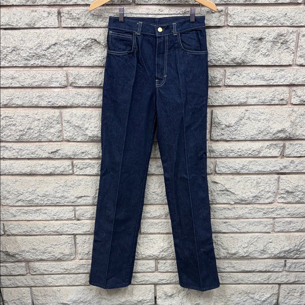 Vintage Cibra Navy Women's Straight Leg Jeans Made in Canada